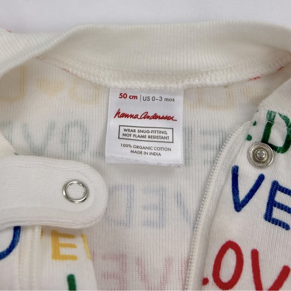 Set of 2 Hanna Andersson 0-3 Month Footless Zip Up Onesies Gender Neutral Bundle - Picture 3 of 4